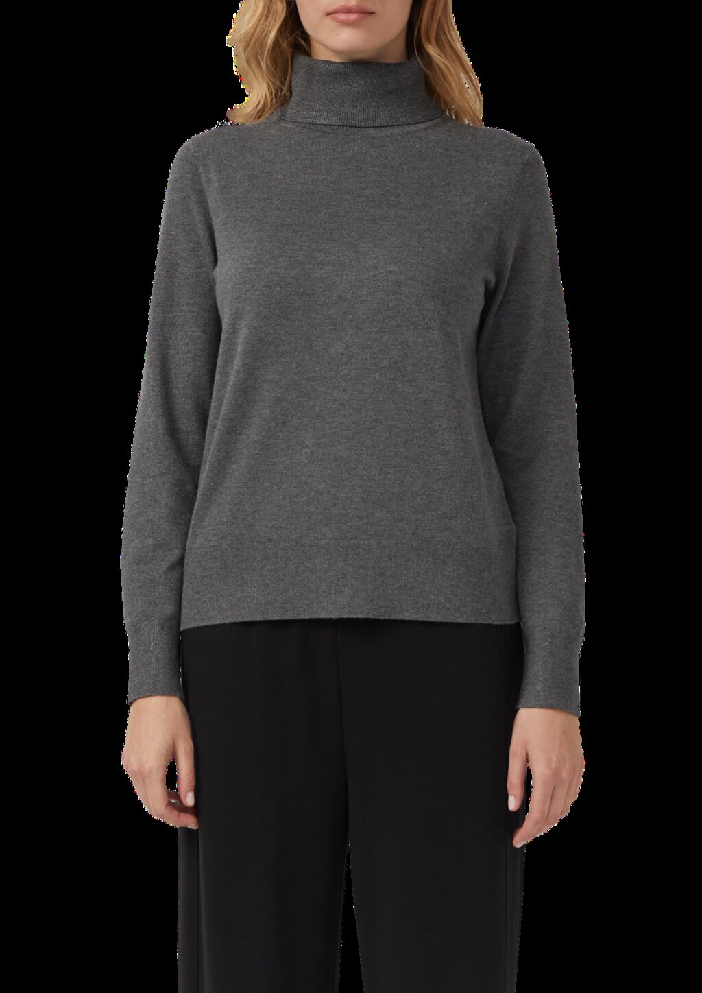 Rollkragenpullover aus Viskosemix