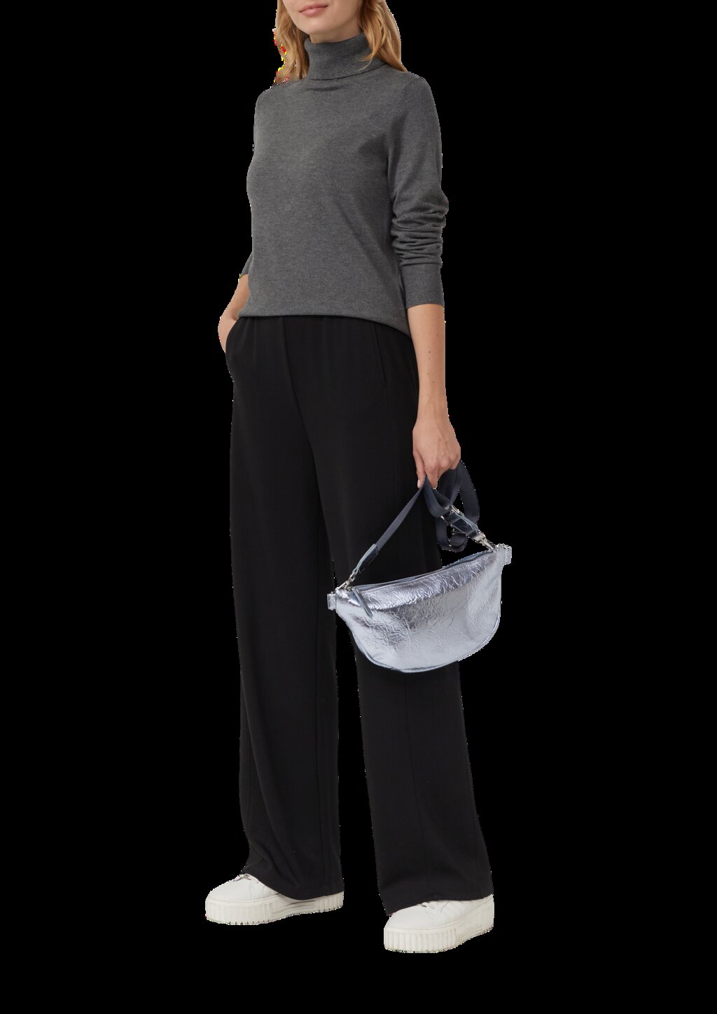 Rollkragenpullover aus Viskosemix