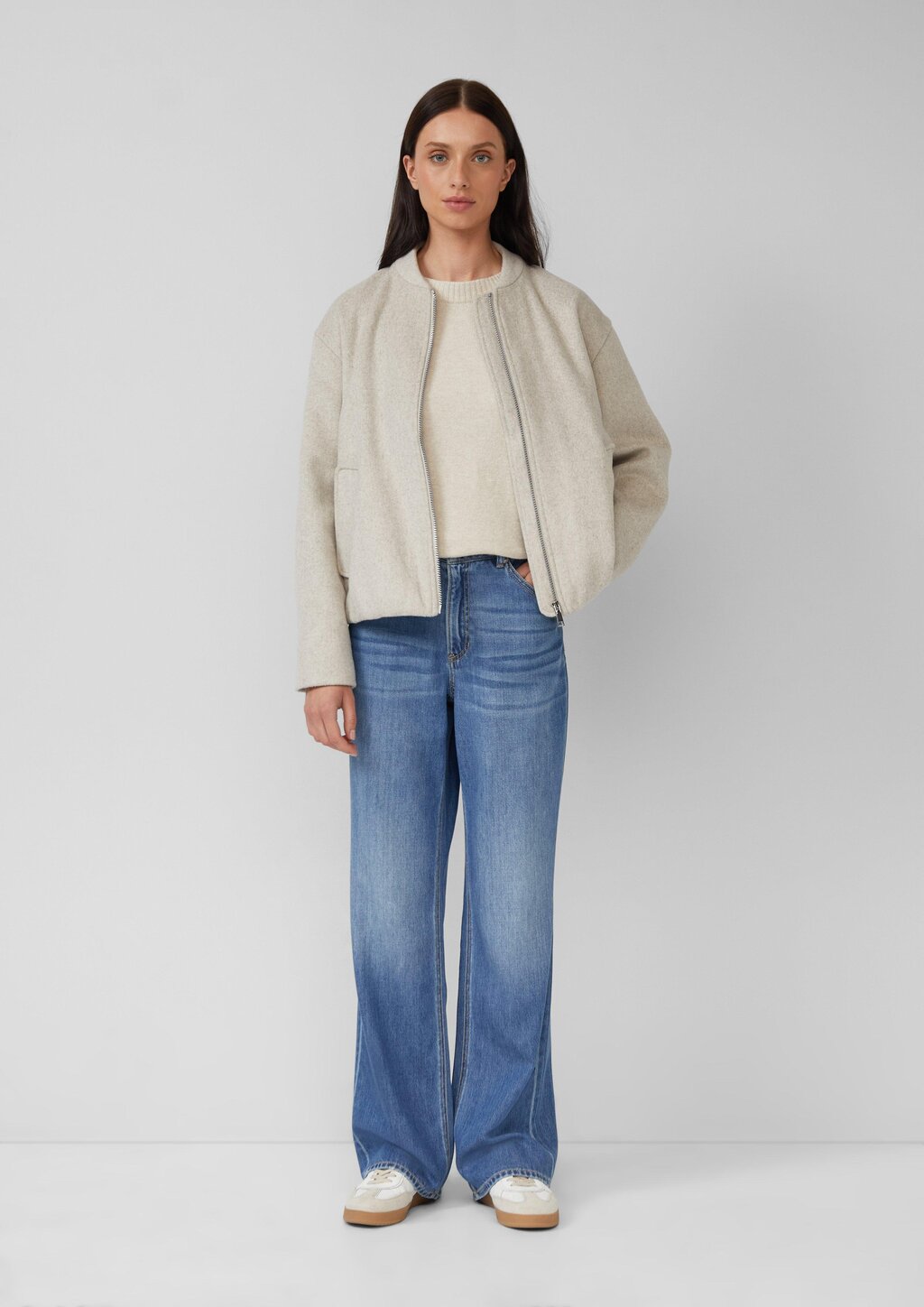 Weicher Strickpullover mit Ärmelaufschlag