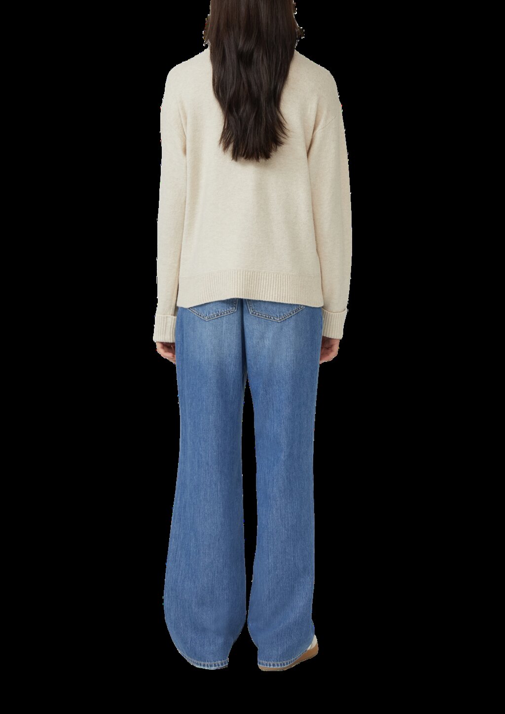 Weicher Strickpullover mit Ärmelaufschlag