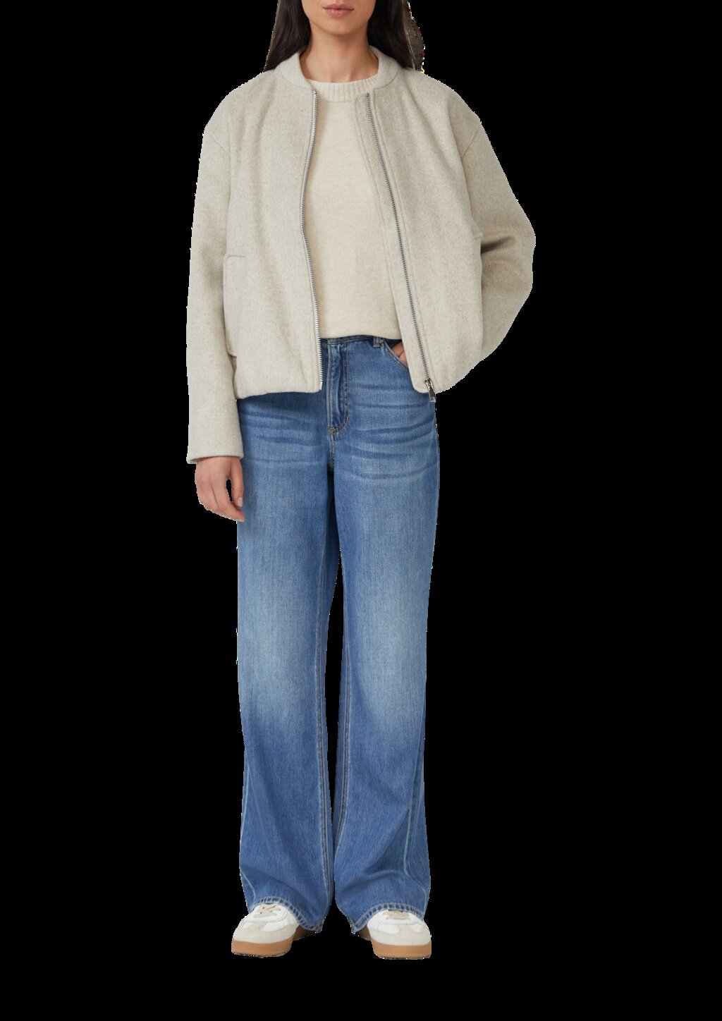 Weicher Strickpullover mit Ärmelaufschlag