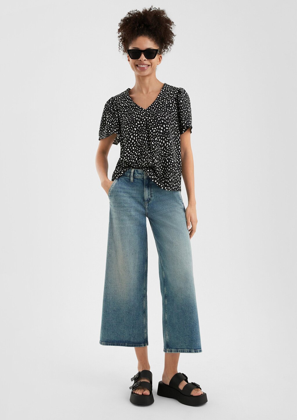 Jeans-Culotte Catie / Slim Fit / Mid Rise