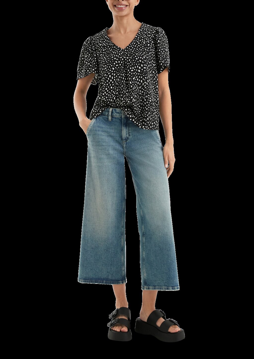 Jeans-Culotte Catie / Slim Fit / Mid Rise