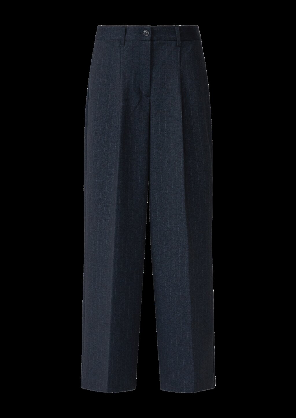 Hose aus Interlockjersey mit Wide Leg und Nadelstreifen