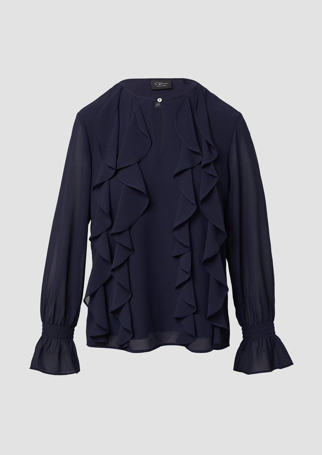 Chiffonbluse mit Volants