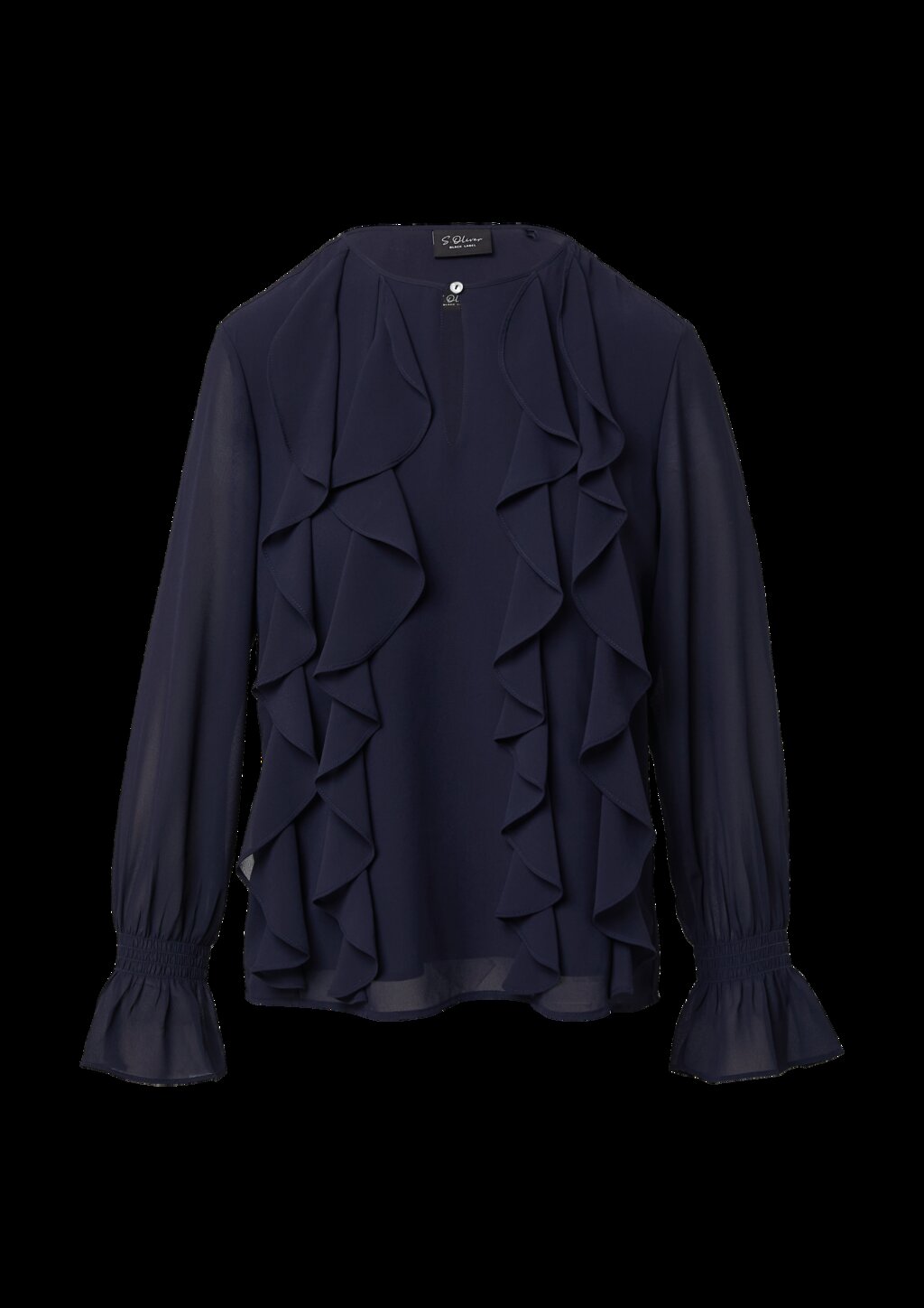 Chiffonbluse mit Volants