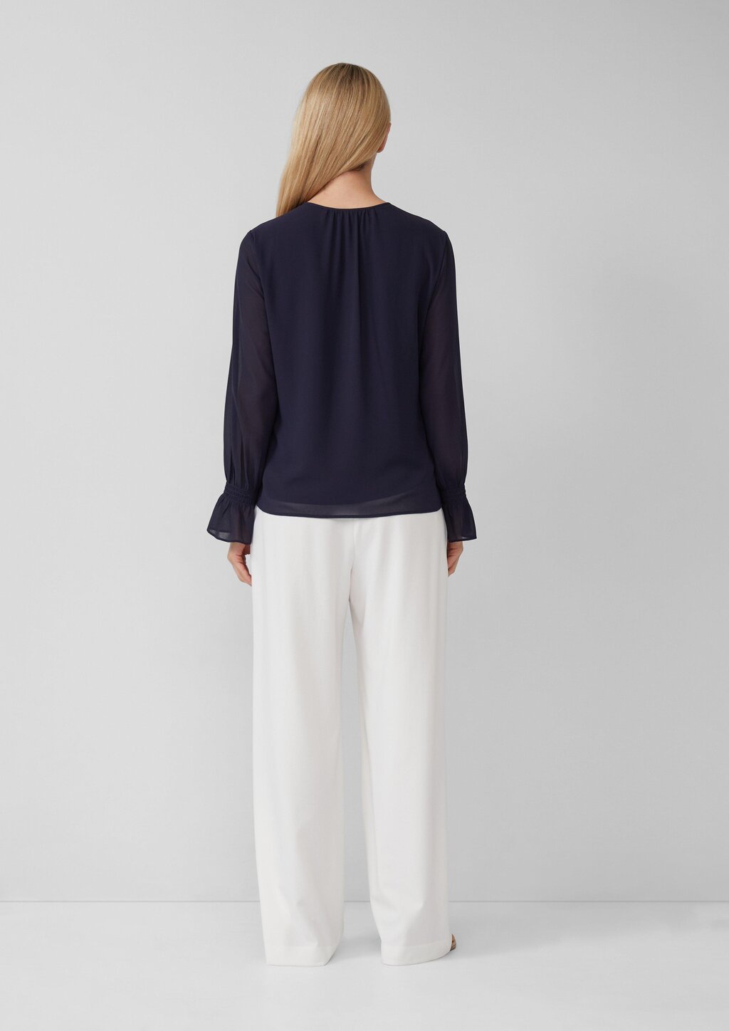 Chiffonbluse mit Volants