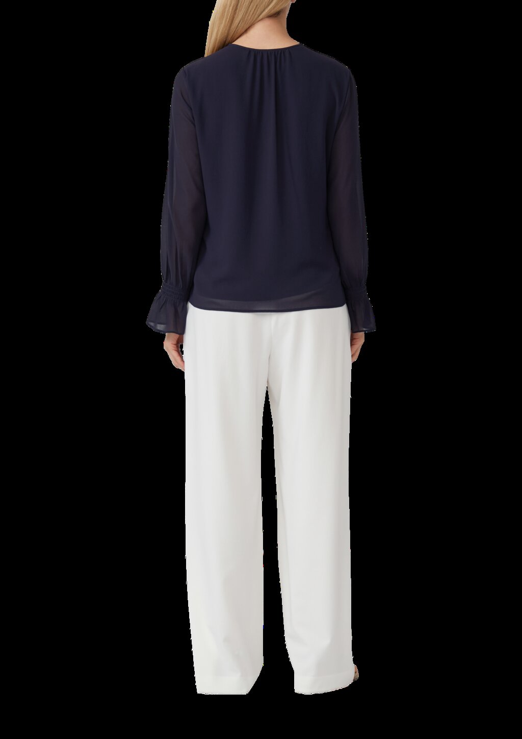 Chiffonbluse mit Volants