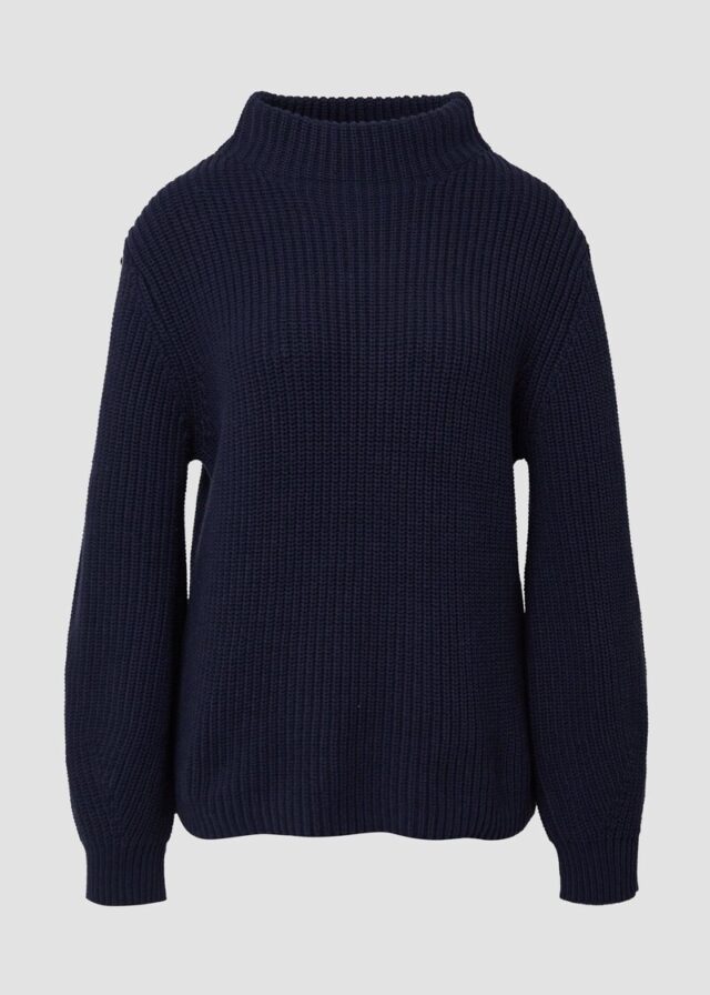 Strickpullover mit weitem Arm und Turtleneck