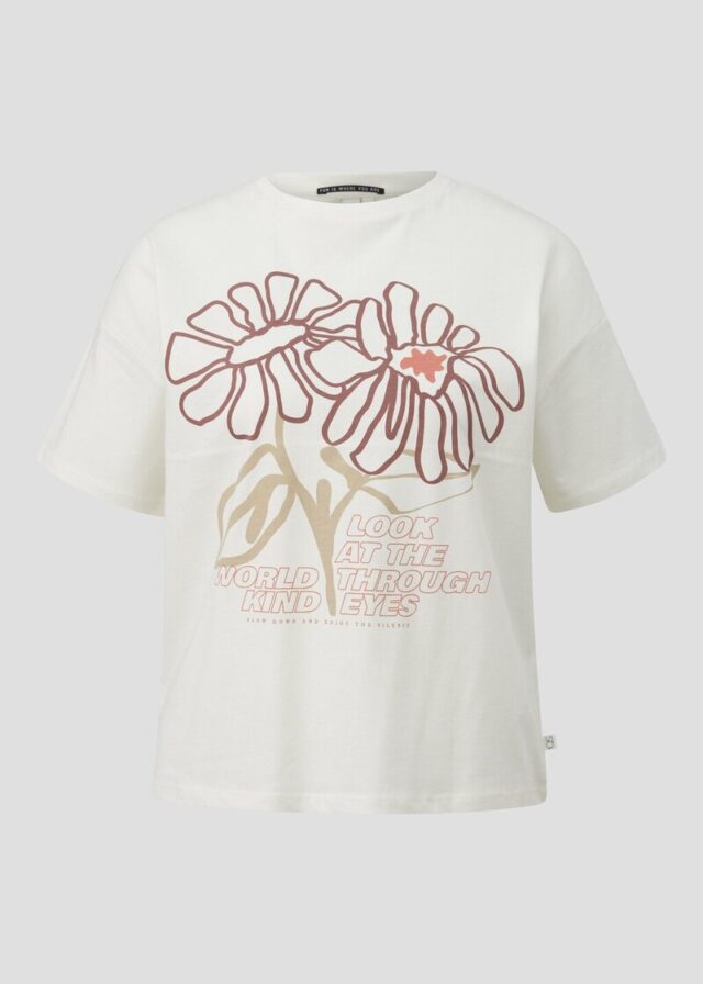 Baumwollshirt mit überschnittener Schulter