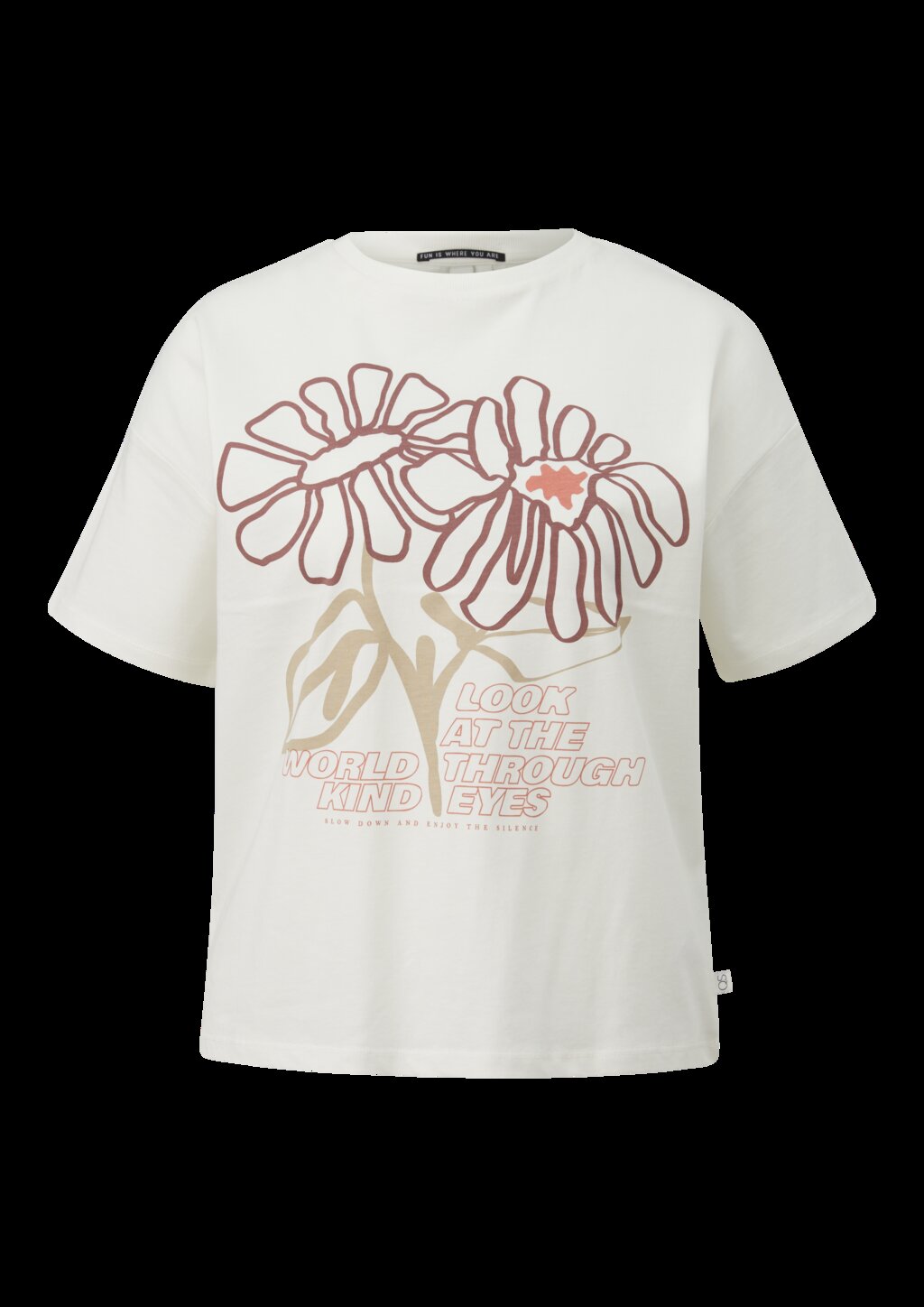 Baumwollshirt mit überschnittener Schulter