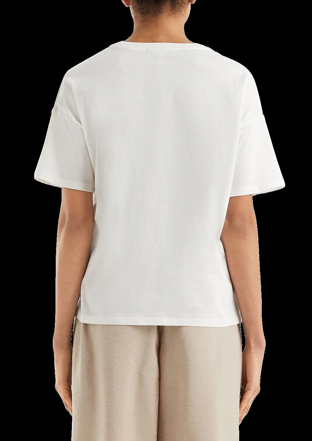 Baumwollshirt mit überschnittener Schulter