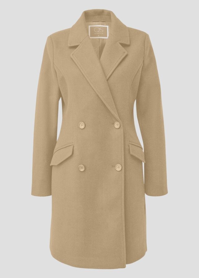 Taillierter Mantel in Wolloptik