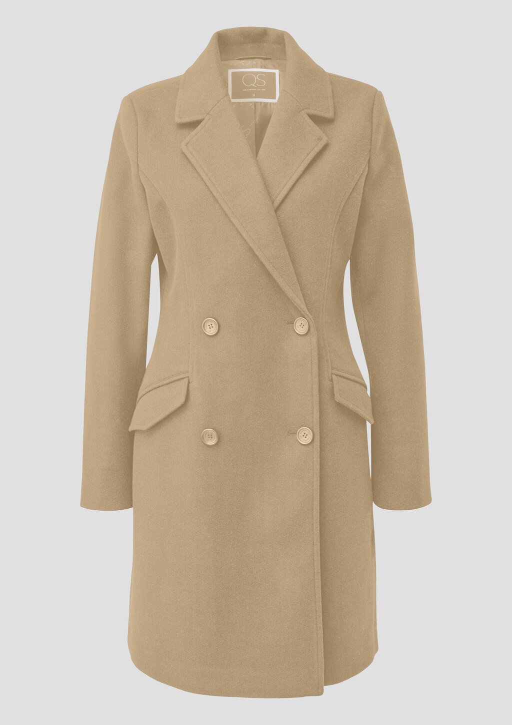 Taillierter Mantel in Wolloptik