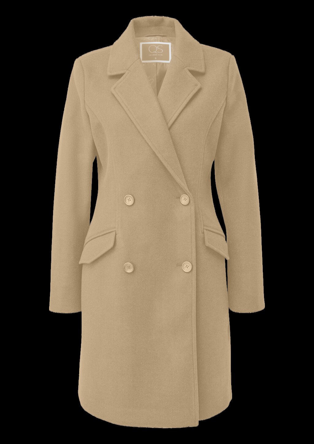 Taillierter Mantel in Wolloptik