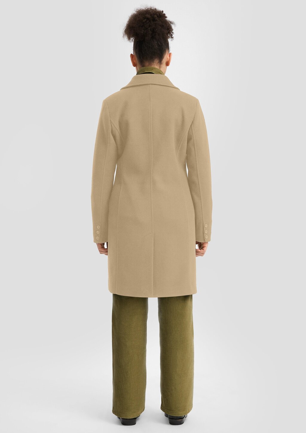 Taillierter Mantel in Wolloptik