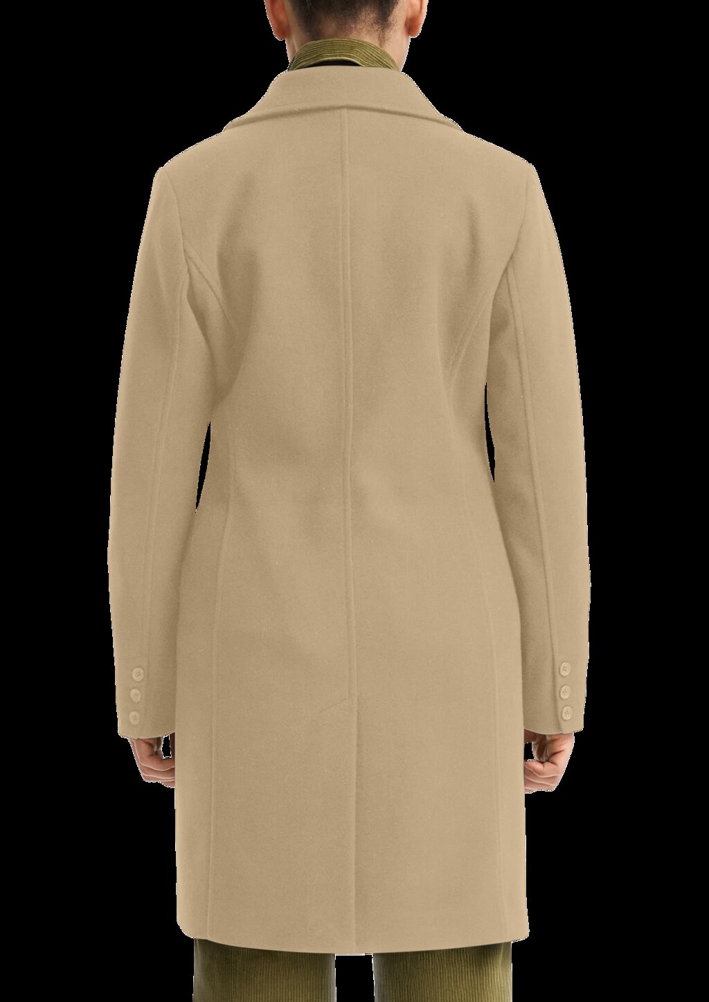 Taillierter Mantel in Wolloptik