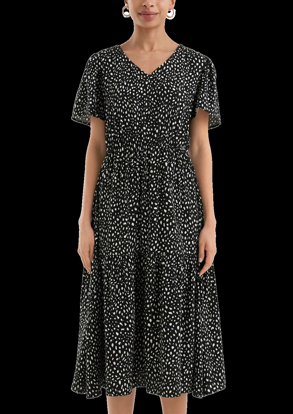 Viskosekleid mit All-over-Print