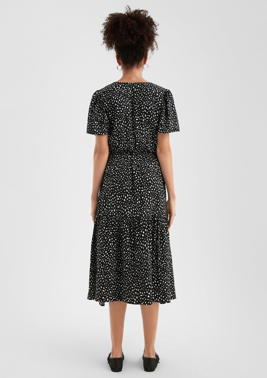 Viskosekleid mit All-over-Print