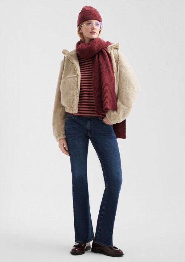 Flauschige Kapuzenjacke in Felloptik