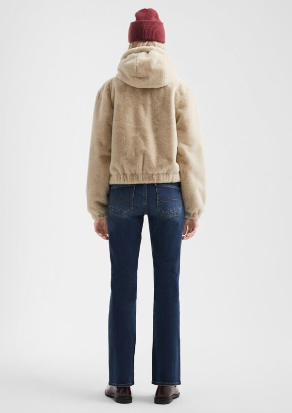 Flauschige Kapuzenjacke in Felloptik