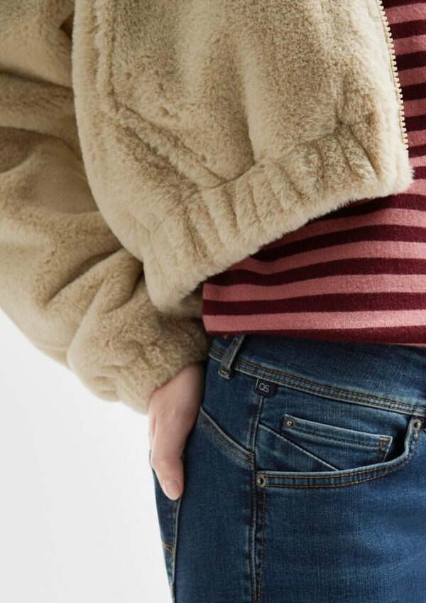 Flauschige Kapuzenjacke in Felloptik