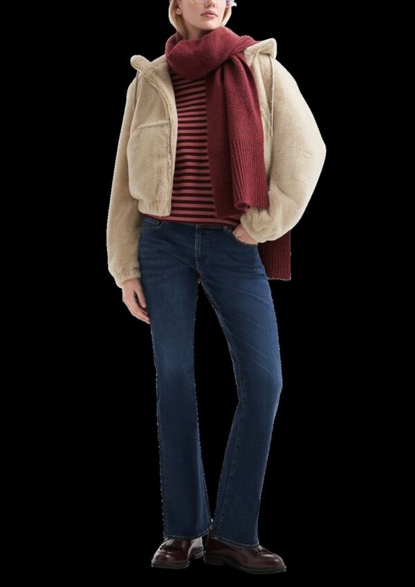 Flauschige Kapuzenjacke in Felloptik