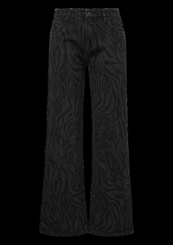 Jeans Catie / Slim Fit / Mid Rise / Wide Leg / Animalmuster