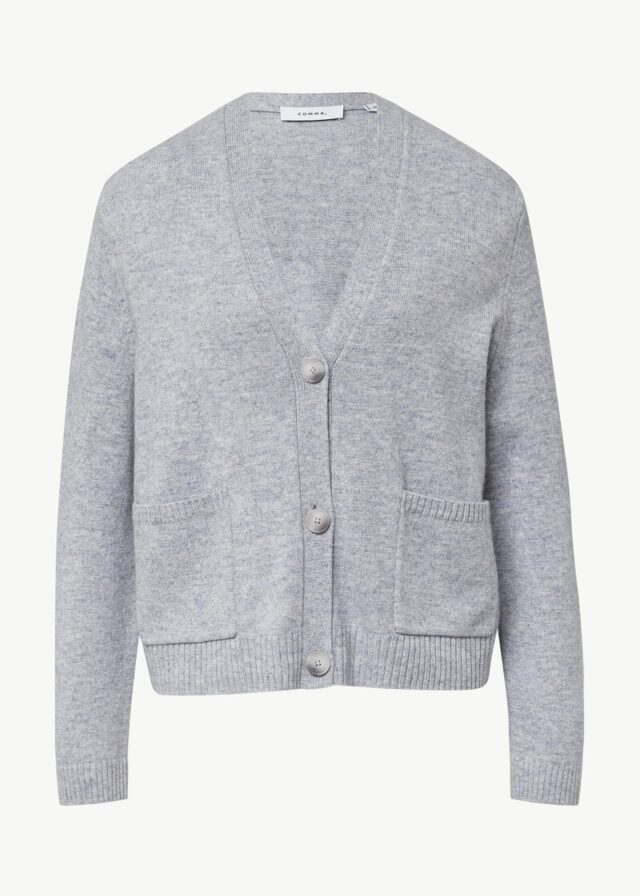 Strickcardigan im Loose Fit aus Wollmix