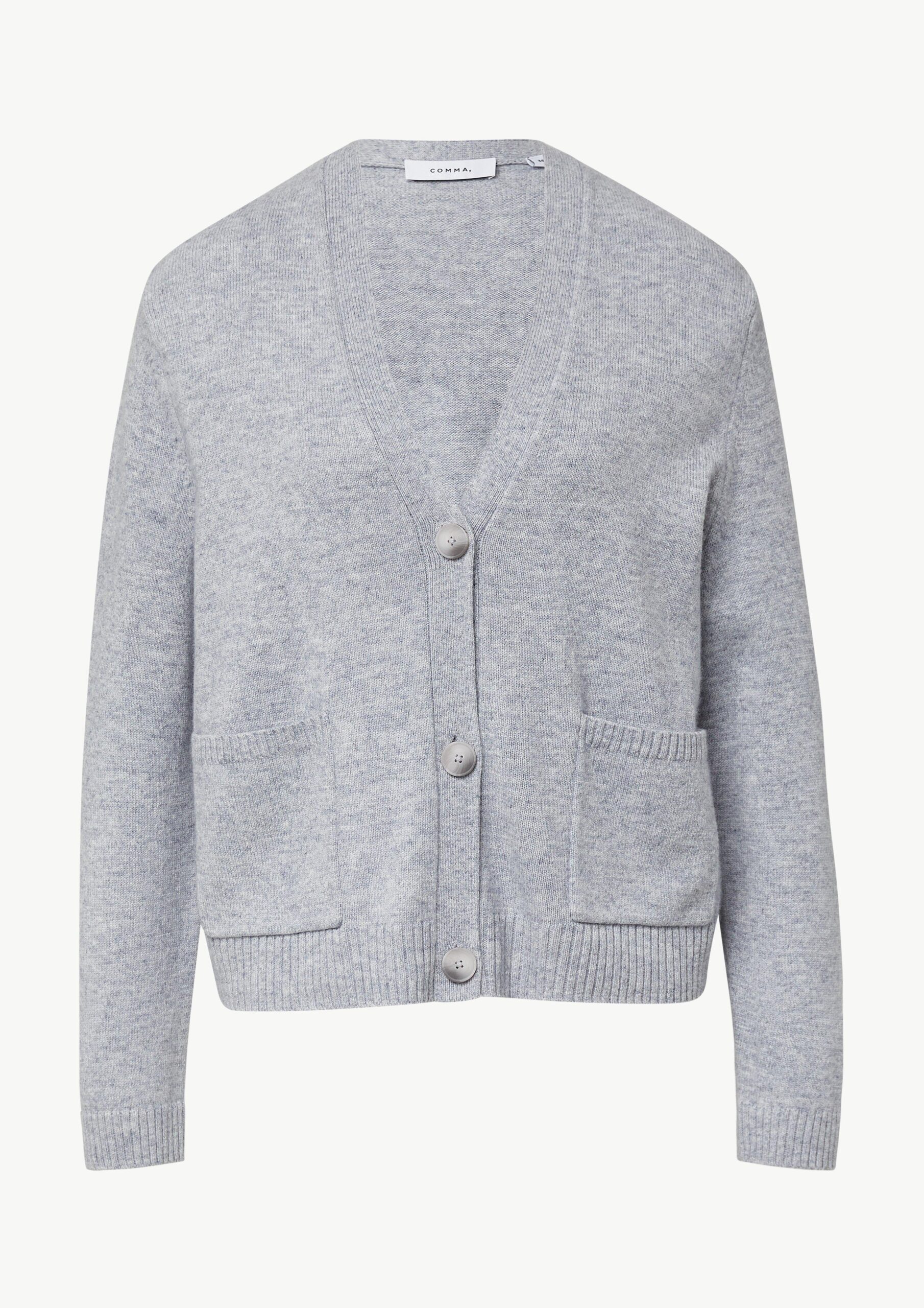 Strickcardigan im Loose Fit aus Wollmix