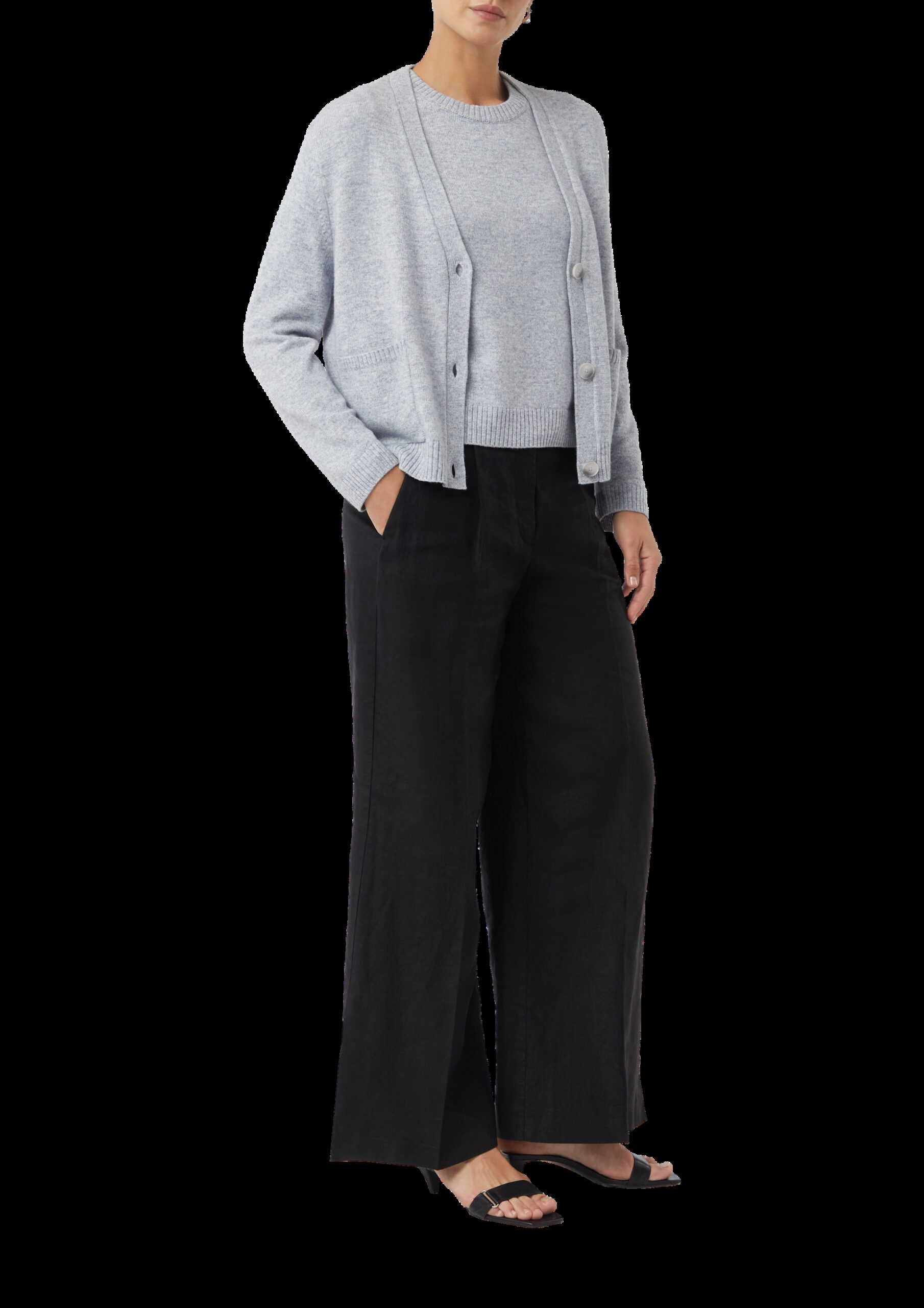 Strickcardigan im Loose Fit aus Wollmix