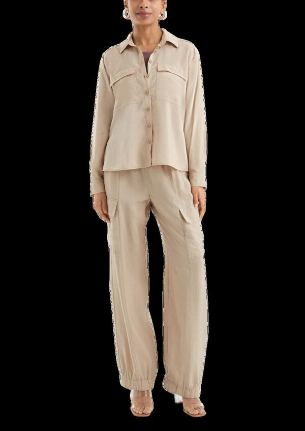 Shiny Cargohose aus Viskosemix