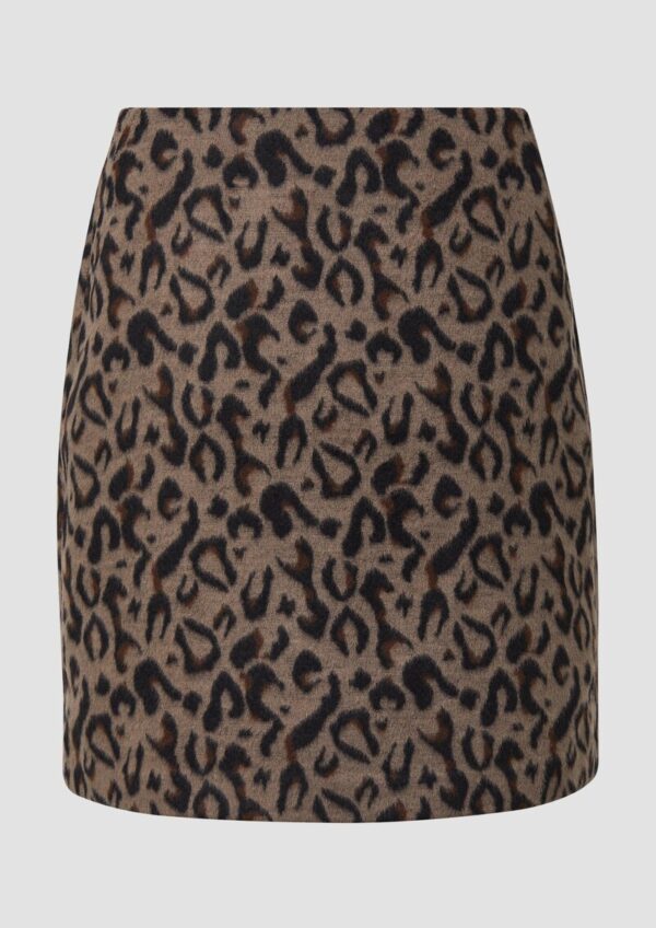 Kurzer Rock mit Leo-Muster