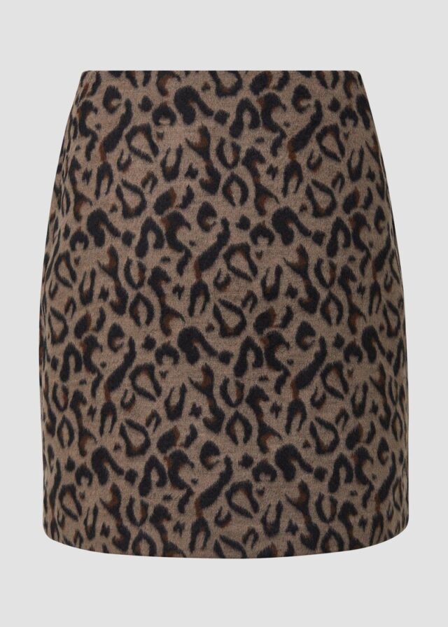 Kurzer Rock mit Leo-Muster