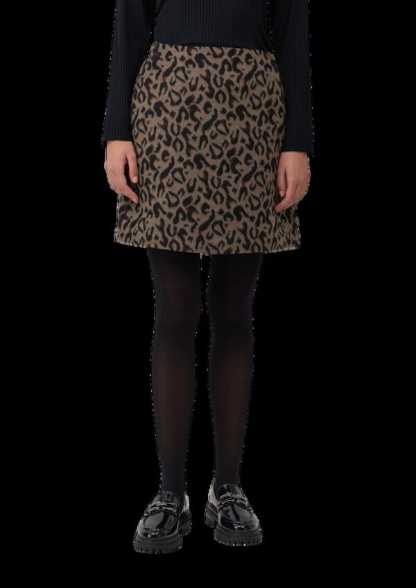 Kurzer Rock mit Leo-Muster