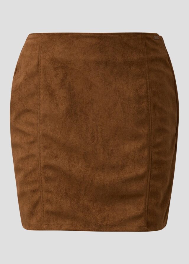 Minirock in Wildlederoptik