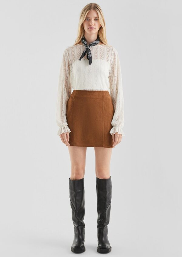 Minirock in Wildlederoptik