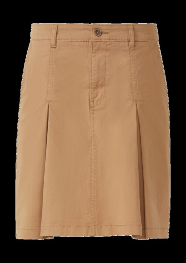 Kurzer Rock mit Faltendetails aus Baumwollstretch