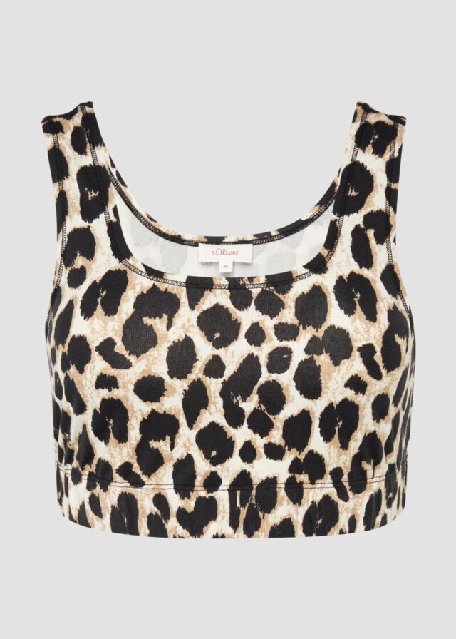 Bustier mit Leo-Print
