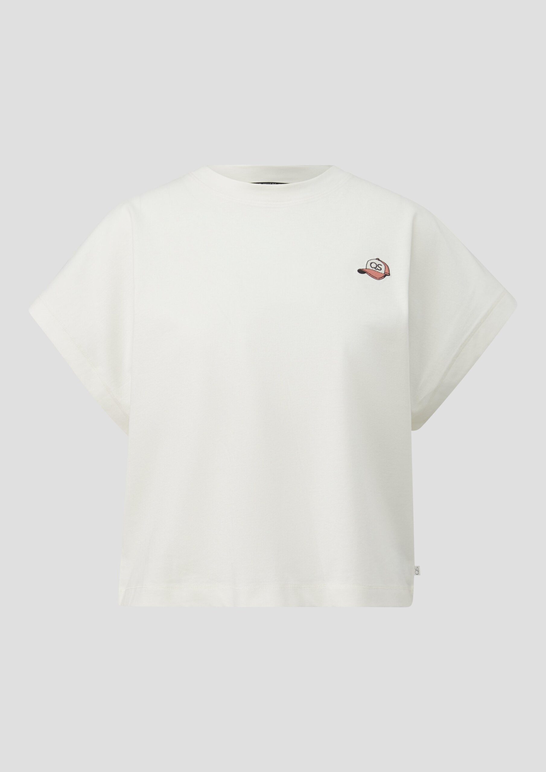 Lässiges Baumwollshirt mit kleiner Stickerei