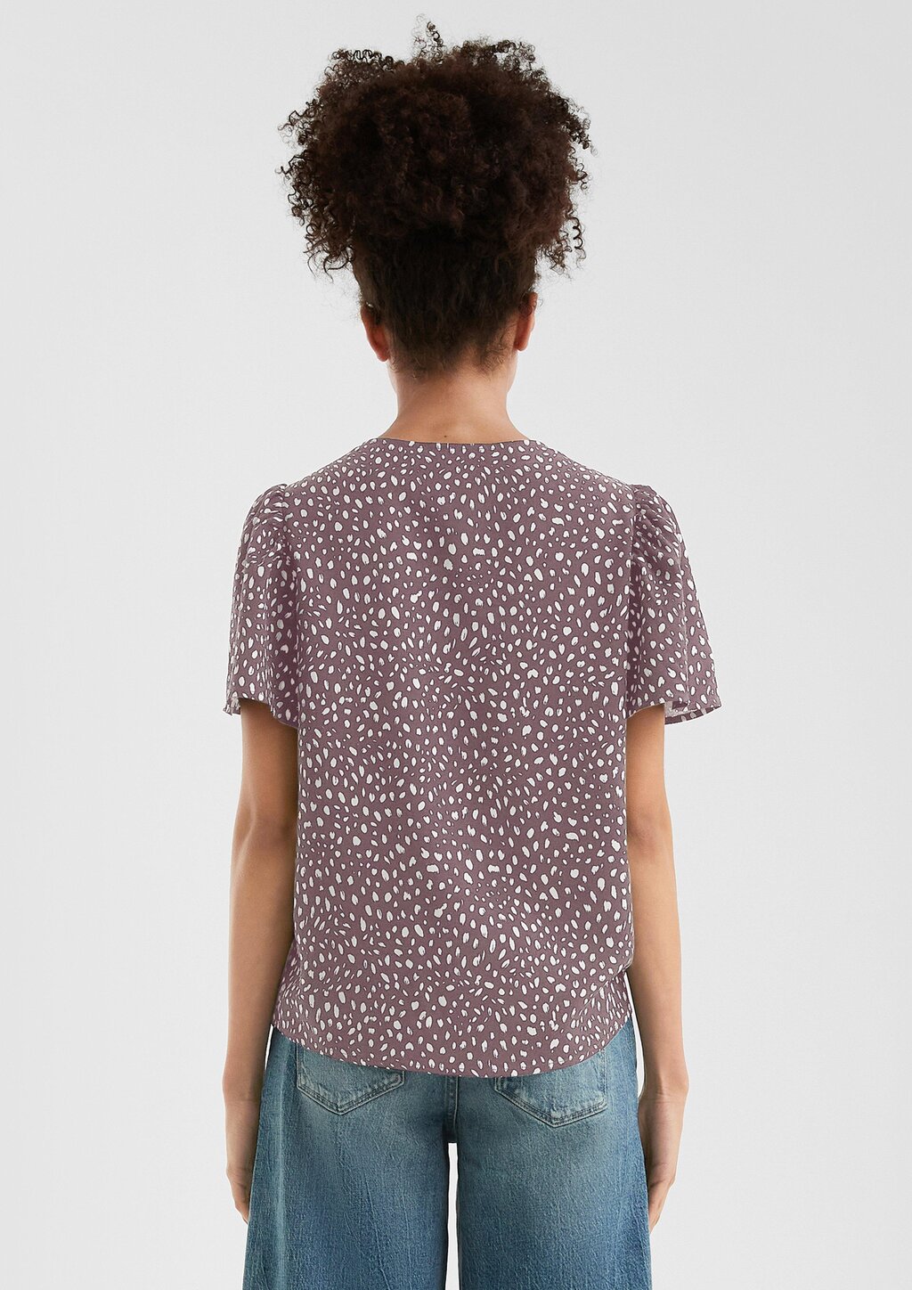 Viskose Bluse mit All-over-Print