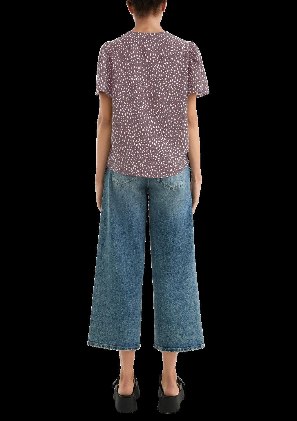 Viskose Bluse mit All-over-Print