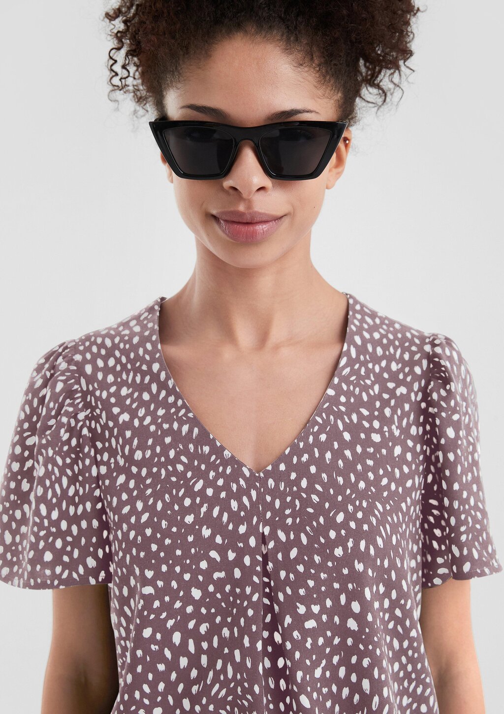 Viskose Bluse mit All-over-Print