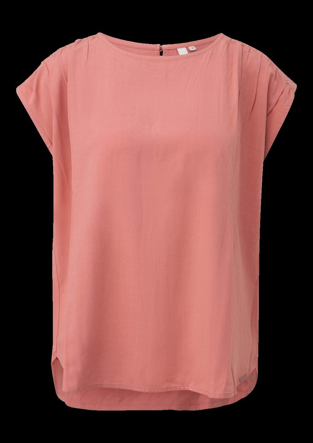 Lockere Viskosebluse mit Spitzeneinsatz