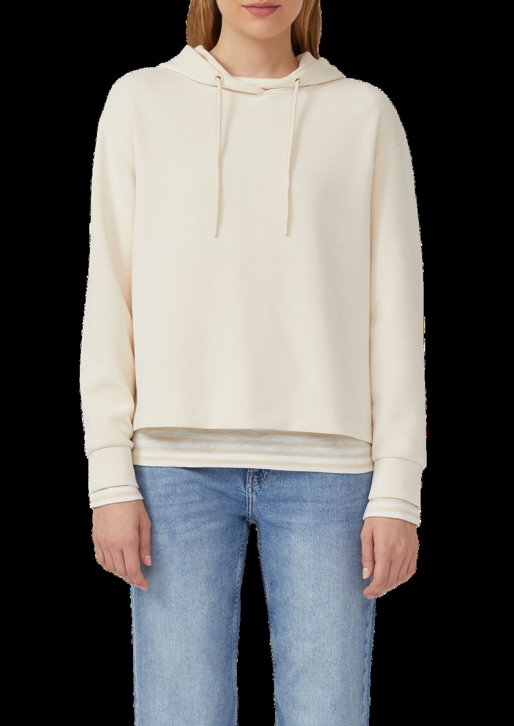 Scuba-Hoodie mit Seitenschlitzen