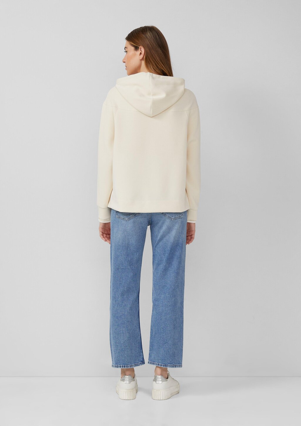 Scuba-Hoodie mit Seitenschlitzen