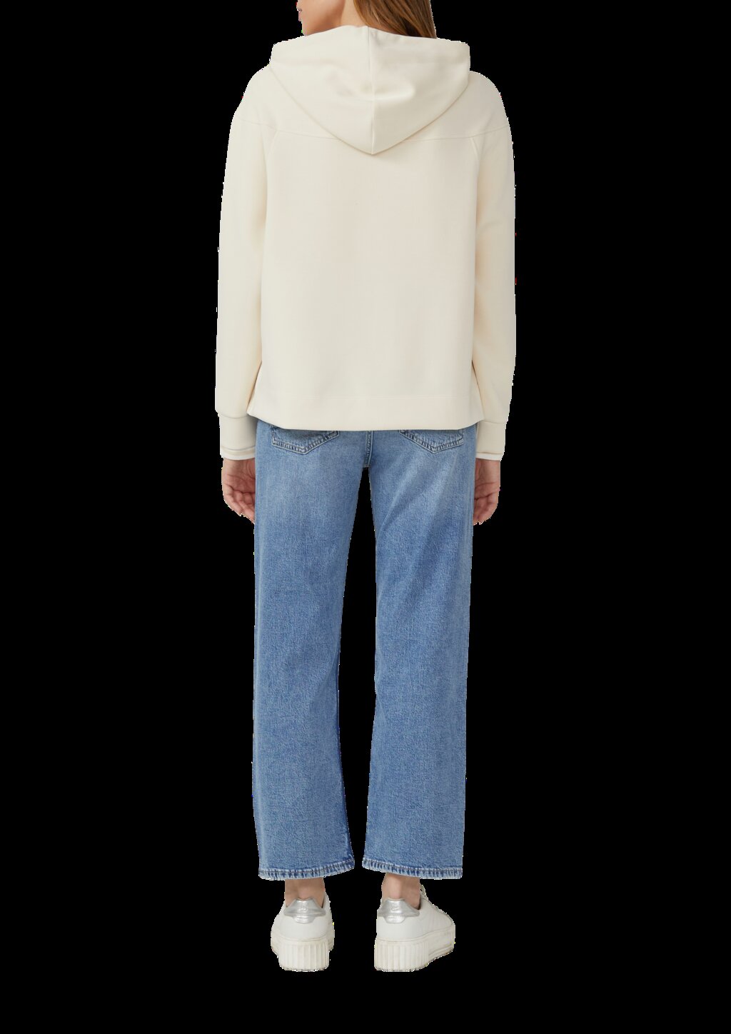 Scuba-Hoodie mit Seitenschlitzen