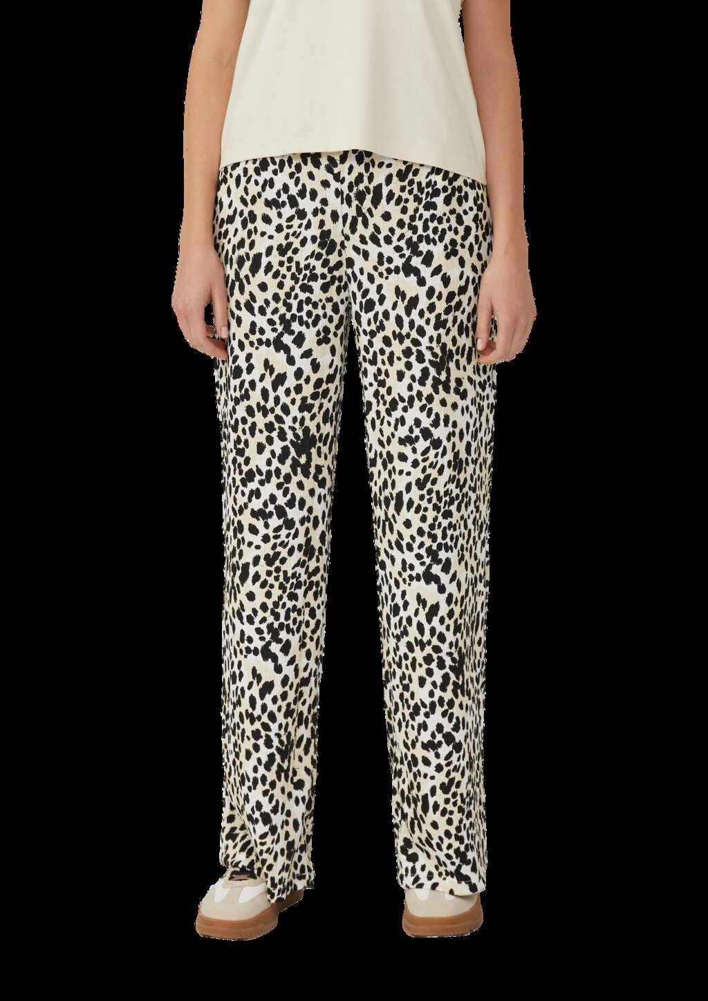 Strukturierte Wide-Leg-Hose im Relaxed Fit mit All-over-Muster