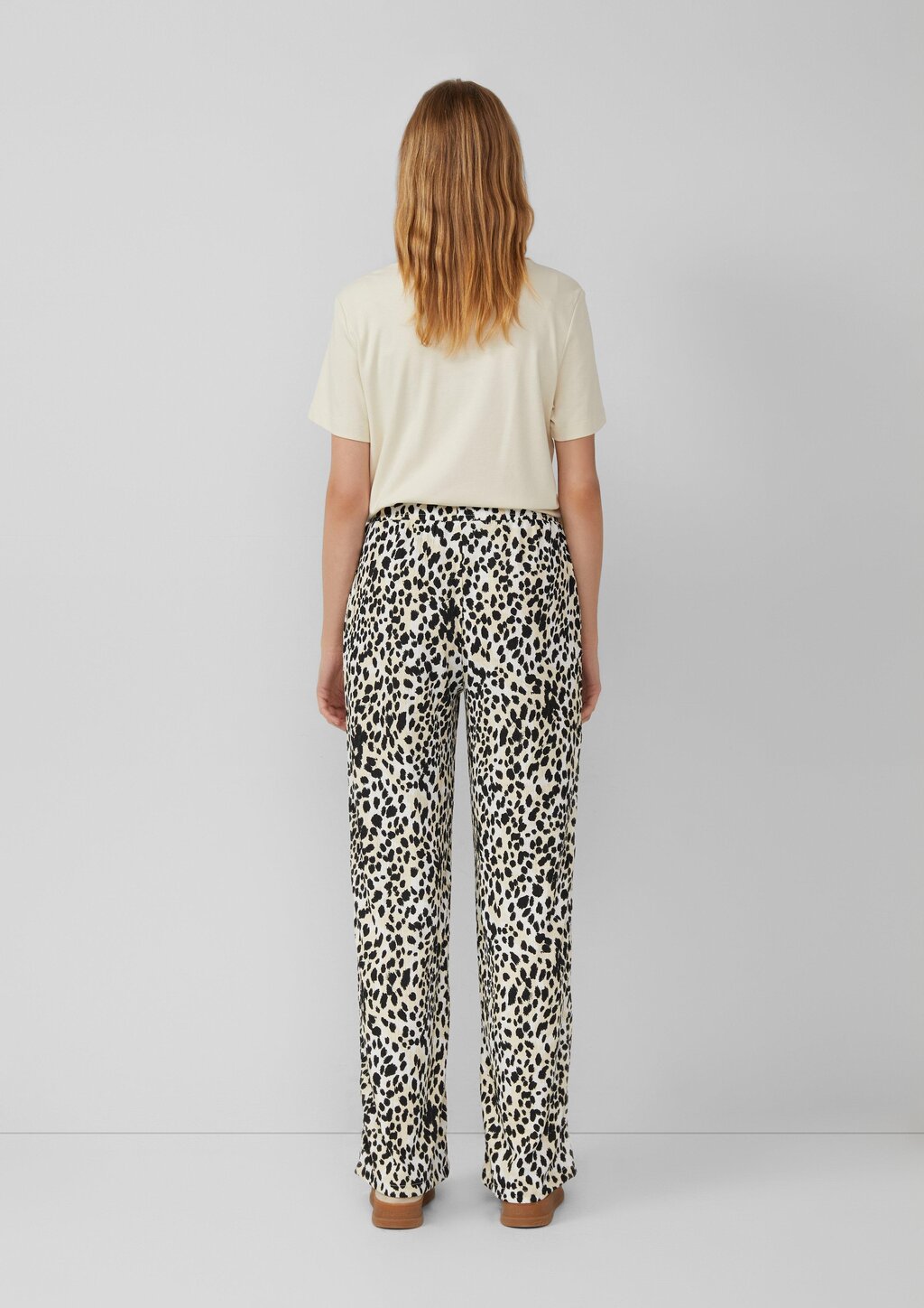 Strukturierte Wide-Leg-Hose im Relaxed Fit mit All-over-Muster