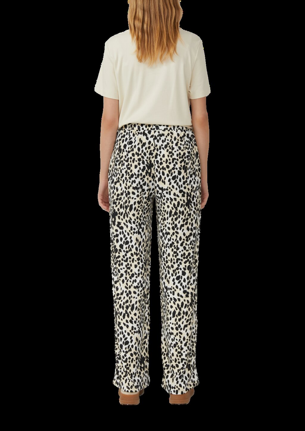 Strukturierte Wide-Leg-Hose im Relaxed Fit mit All-over-Muster